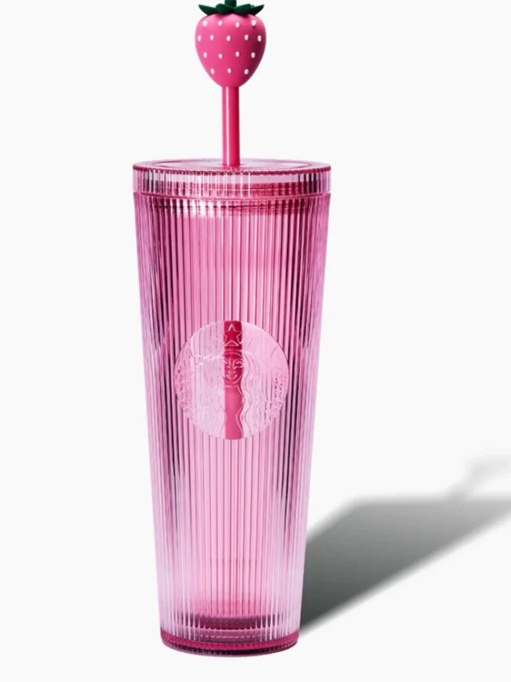 Starbucks PINK DRINK COLLECTION 2026 LIMITED Strawberry Topper 24oz Cup NWT